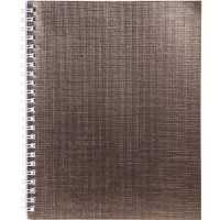 Тетрадь А5 клетка 48 листов бумвинил на гребне (Hatber) Metallic Коричневая арт 48Т5бвВ1гр