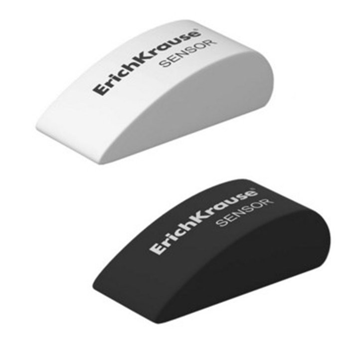 Ластик (ErichKrause) Sensor Black&White 50*19*23мм белый/черный арт.35532 (Ст.24)