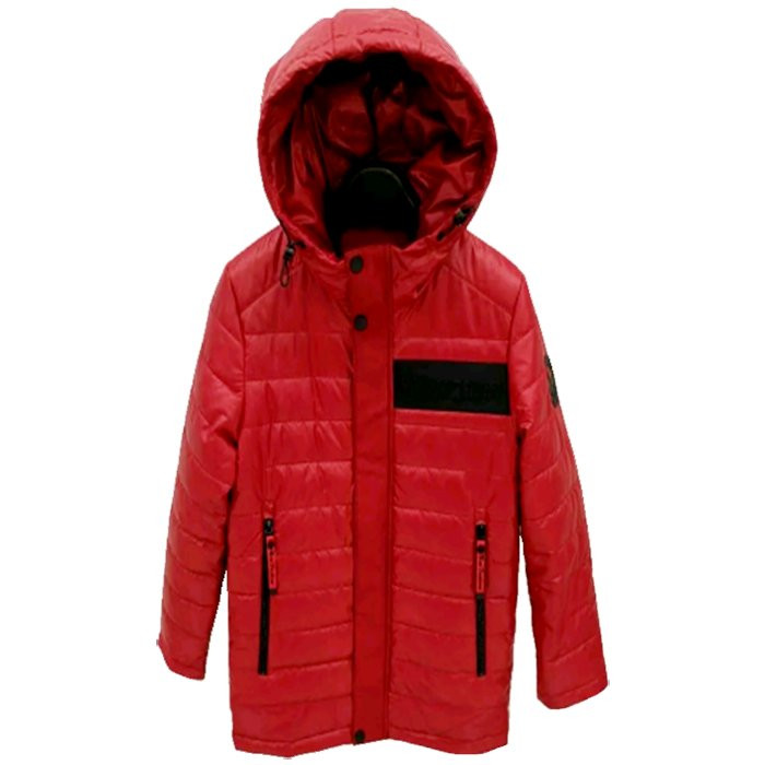 Куртка осенняя  для мальчика (VENEDISE) арт.89656 размерный ряд 36/140-44/170 цвет красный
