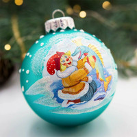 Шар стекло 08см "Емеля и щука" п/у арт.КУ-80-244032