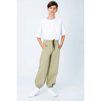 Брюки для девочки  артикул Deloras 22382 размер 34/134-44/164 цвет светло-хаки