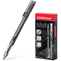 Ручка гелевая н/проз.корп. (ErichKrause) Megapolis gel черный, 0,5мм арт.93 (Ст.12)
