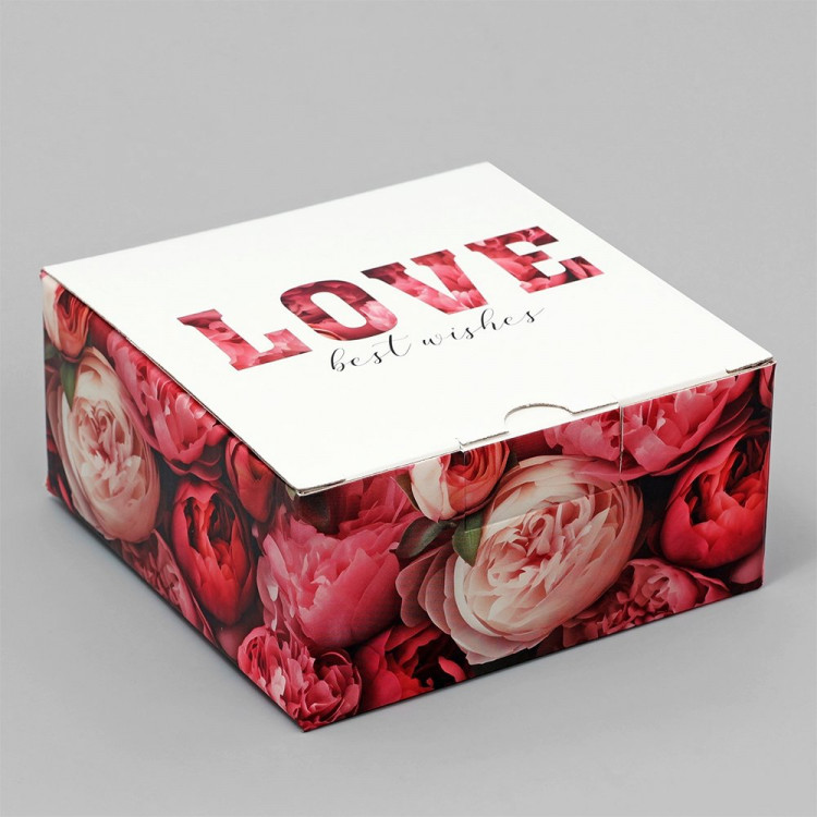 Коробка подароч. 15*15*7см "Love" складная арт.10085943