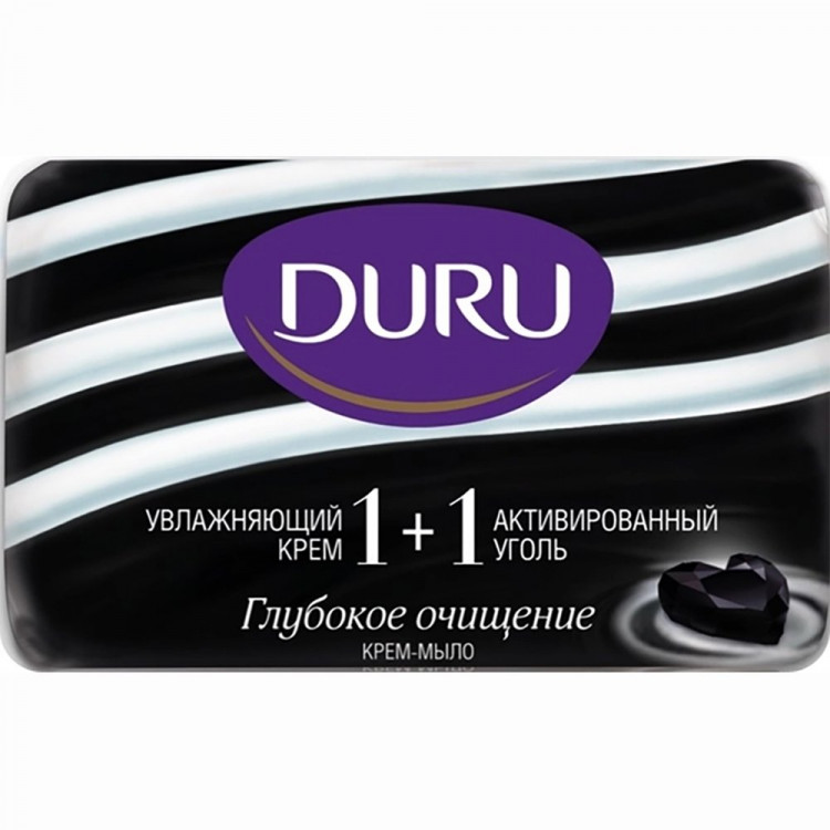 туалетное мыло Duru 1+1 80г. Активированный уголь (Ст.24)