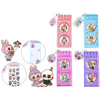 Блокнот А6 мягкая обложка на гребне 33 листа (Mazari) Зубастик 8 листов с наклейкам ассорти арт.M-3304