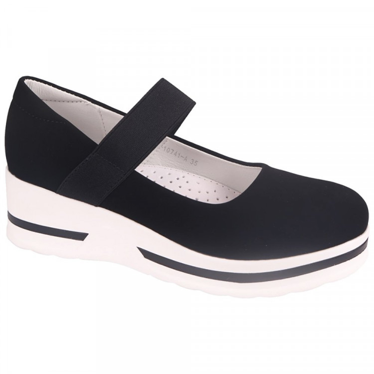 Туфли для девочки (TOM.MIKI) черный верх-искусственная замша подкладка-натуральная кожа размерный ряд 34-39 арт.T-10741-A