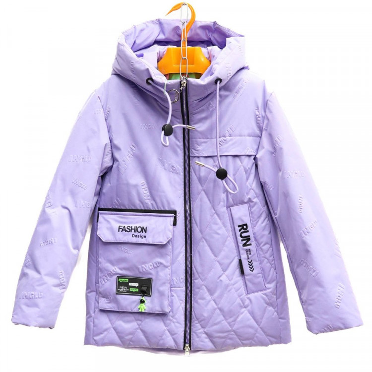 Куртка осенняя для девочки (JSL) арт.jxx-BM-630-1 размерный ряд 30/122-36/146 цвет сиреневый