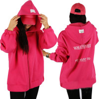 Толстовка утепленная для девочки арт.Teto 17739 размер 32/128-44/164 трикотажный цвет малиновый