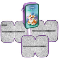 Пенал 3 отделения (deVente) 205х120мм Hey Corgi тиснение фольгой арт.7013302