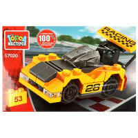 Конструктор пластиковый Спорткар 53 детали (Город мастеров) арт.57020-BY