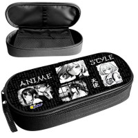 Пенал 1 отделение овальный с клапаном (ОНИКС) ПМК 38-20  Аниме комиксы 220х90х50мм арт.86706