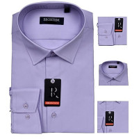 Сорочка подростковая приталенная длинный рукав размер 36/158-164(XXS)-41/176-182 (XL) цвет сирень Brostem арт.4708AX**