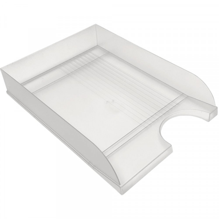 Лоток для бумаг литой 1 секция прозрачный deVENTE арт.3041800