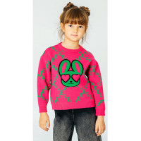 Джемпер для девочки (Deloras) артикул 19561 р.26/98-32/128 цвет фуксия