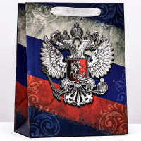 Пакет подароч. бумаж. 18*23*10см "Герб" арт.10165932