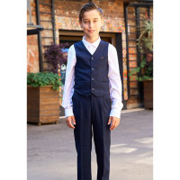 Жилет для мальчика (Praleska) артикул 25281 Сударь размер 30/128-42/164 цвет синий