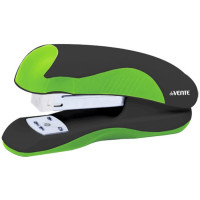 Степлер №10 (12л) пластик с каучуковой  вставкой deVENTE Monochrome черн/зел арт.4142001