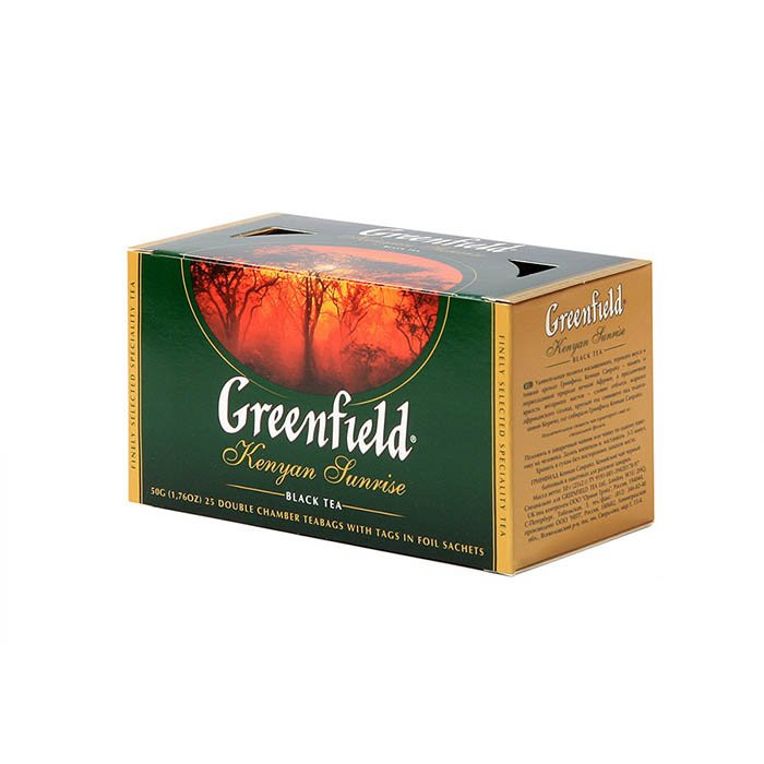 Чай GREENFIELD 25 пакетиков Kenyan Sunrise (черный)