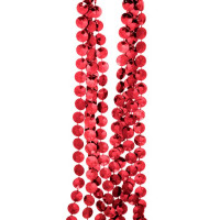 Украшение декоративное "Бусы" 200см стразы цв.красный арт.556-196
