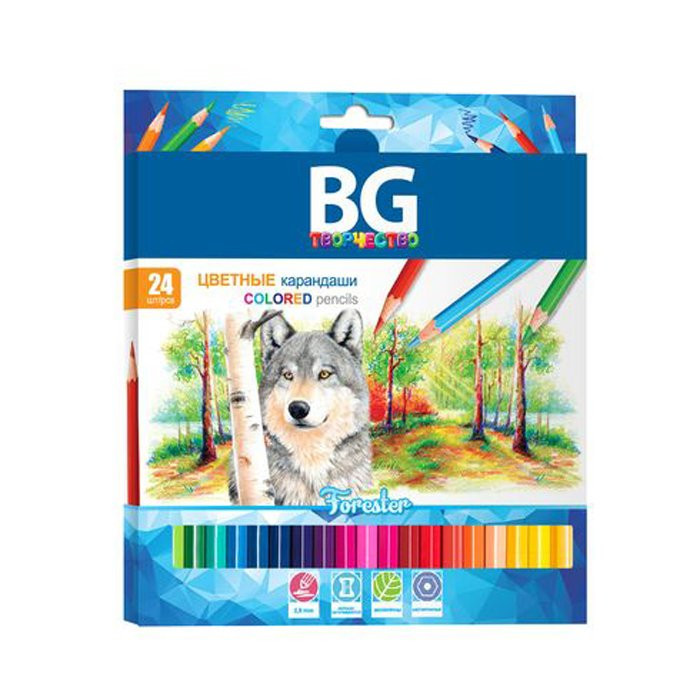Набор карандашей цветных (BG) Forester 24 цвета арт.KR24C 4648
