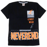 Футболка для мальчика (ECRIN) артикул 2088 размерный ряд 28/104-32/128 цвет черный