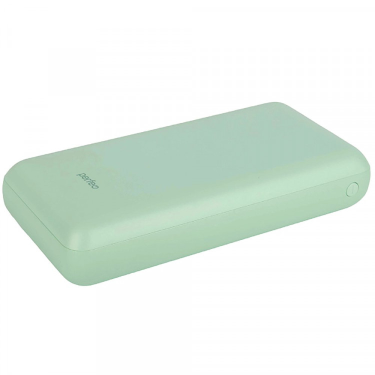 Внешний аккумулятор Perfeo Powerbank COLOR VIBE 20000 mah + Micro usb /In Micro usb /Out USB 1 А, 2.1A/ PF_D0169, мятный