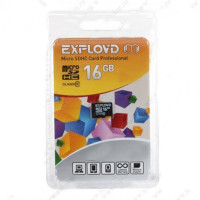Карта памяти 16Gb microSDHC Exployd class10 (без адаптера)