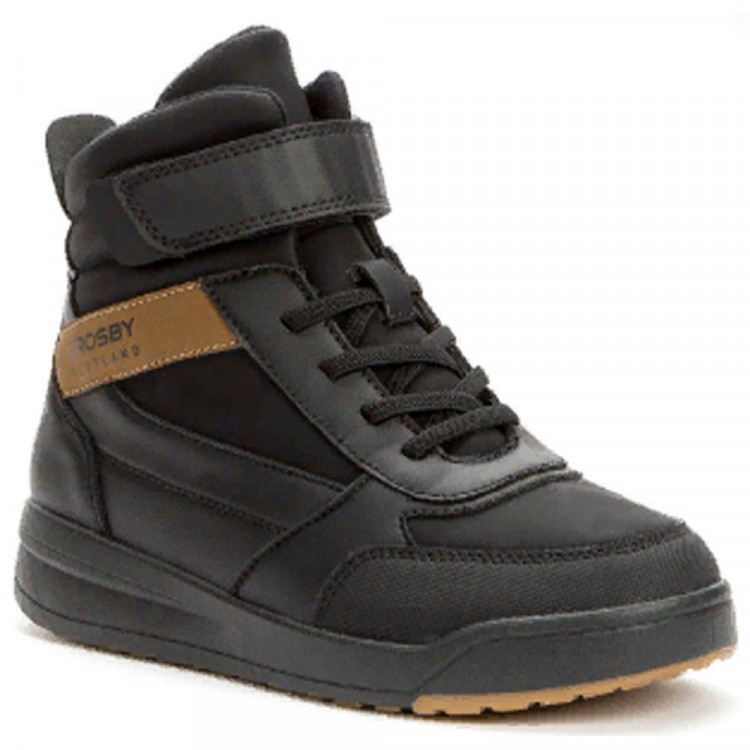 Ботинки для мальчика (CROSBY) черные верх-искусственная кожа+натуральная кожа подкладка - байка артикул 228030/05-01