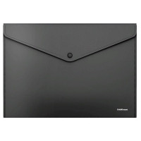 Папка-конверт на кнопке А4(235*325) 140мкм ErichKrause непрозрач. черный арт.50176 (Ст.12)