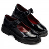Туфли для девочки (ШАГОВИТА) черные верх-натуральная кожа подкладка-натуральная кожа размерный ряд 32-37 арт.23СМФ 63298