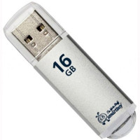 Флеш диск 16GB USB 2.0 SmartBuy V-Cut series, серый