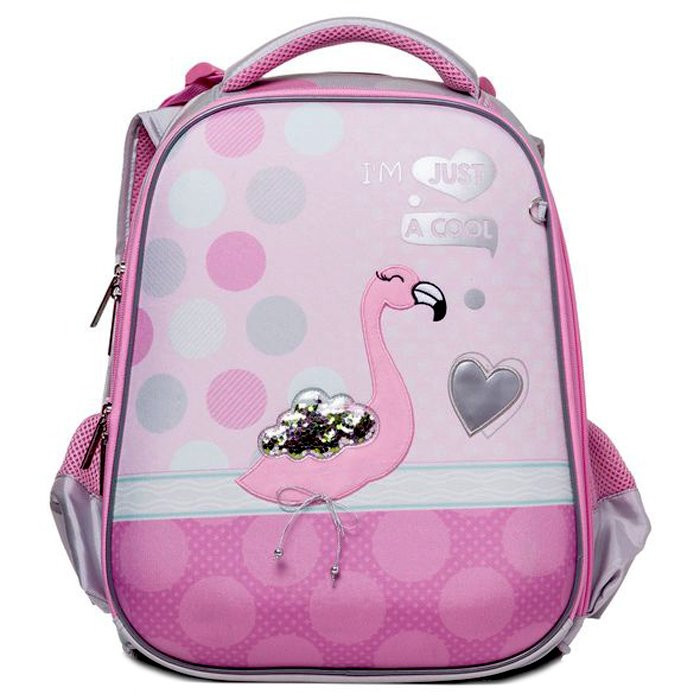Ранец для девочек школьный (Hatber) ERGONOMIC Classic Фламинго 37х29х17 арт NRk_45014