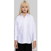 Блузка для девочки (BROSTEM) длинный рукав цвет белый арт.3LBD3+1 размерный ряд 30/122-44/164