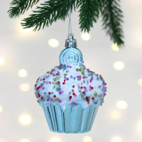 Фигурка на ёлку пластик 09,5см "Пироженка" цв.голубой арт.107-5996