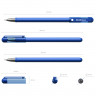 Ручка гелевая н/проз.корп. (ErichKrause) G-Soft синий, 0,38мм, игла арт.39206 (Ст.12)
