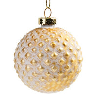 Шар стекло без упаковки /1шт/ 08см цв.золото арт.78949