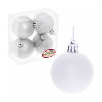 Набор шаров 05см 04шт/наб. "Матовый" цв.серебро арт.183-853