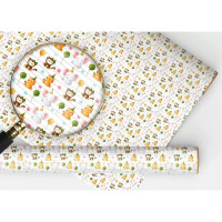 Бумага упаковочная 97,4*64,7см "Зверята" арт.15.11.02417