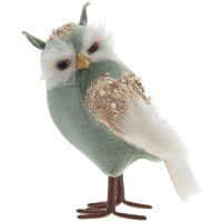 Игрушка декор. "Сова" 21см цв.мятный арт.791067