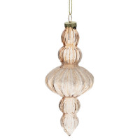 Украшение декор.подвесное стекло "Сосулька" 16см прозрачная арт.809529