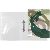 Папка на 2-х кольцах А4 30мм D-25мм пл. 0,65мм прозрач., карман deVENTE Morandi Sperkle арт.3081212