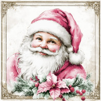 Салфетки бумажные 33*33см 3 слоя 20шт/уп. Bouquet "Винтажный Дед Мороз" арт.25432