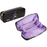 Пенал-косметичка 3 отделения кожзам (deVente) I'm Queen 210x90x50мм темно-серый арт.7020527