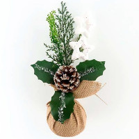 Композиция новогодняя настольная в мешке 27*15*9см арт.91253