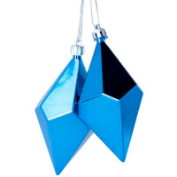 Фигурка на ёлку пластик 11см "Ромб" 02шт/наб. цв.синий арт.87028
