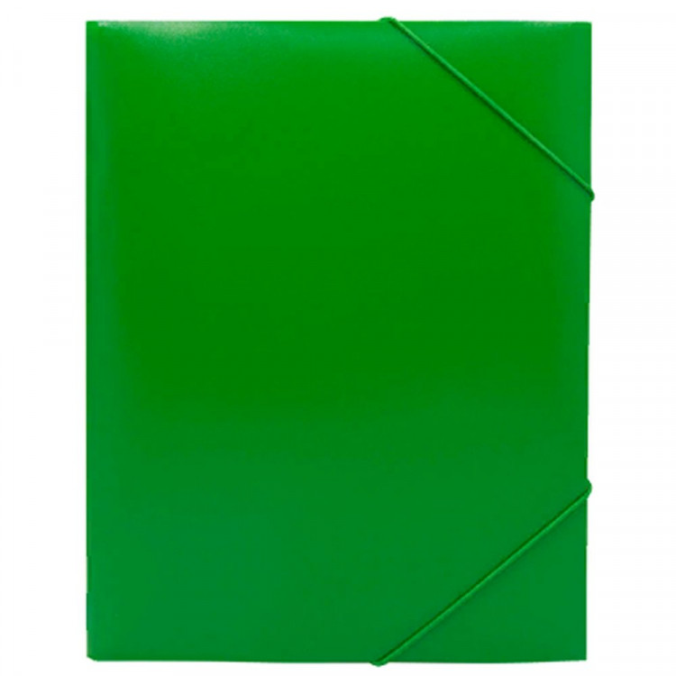Папка на резинке А4 15мм пластик 0,50мм зеленый Buro арт.PRB04GREEN