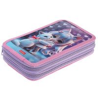 Пенал 2 отделения (Hatber) Мой котик  190х110мм глянцевая ламинация с таблицей умножения арт.NPn_47097