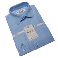 Сорочка детская длинный рукав размерный ряд 29/116-122-36/158-164 цвет голубой WestHero арт.wes-TR7