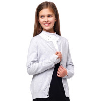 Кардиган для девочки (CLE) артикул 903240х размерный ряд 32/128-40/152 цвет меланж светло-серый