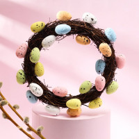 УЦЕНКАПАСХА Венок пасхальный " Яйца" 21*20*3см арт.9954528